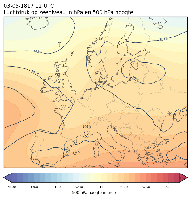 Weerkaart van 3 mei 1817 om 12 UTC