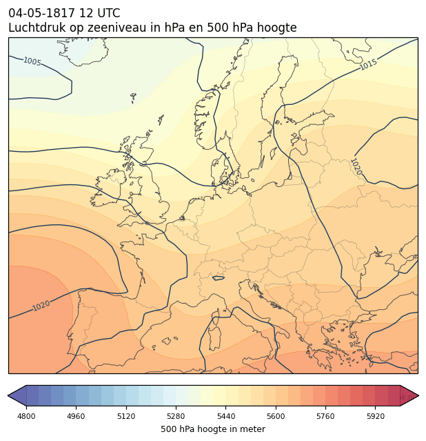 Weerkaart van 4 mei 1817 om 12 UTC