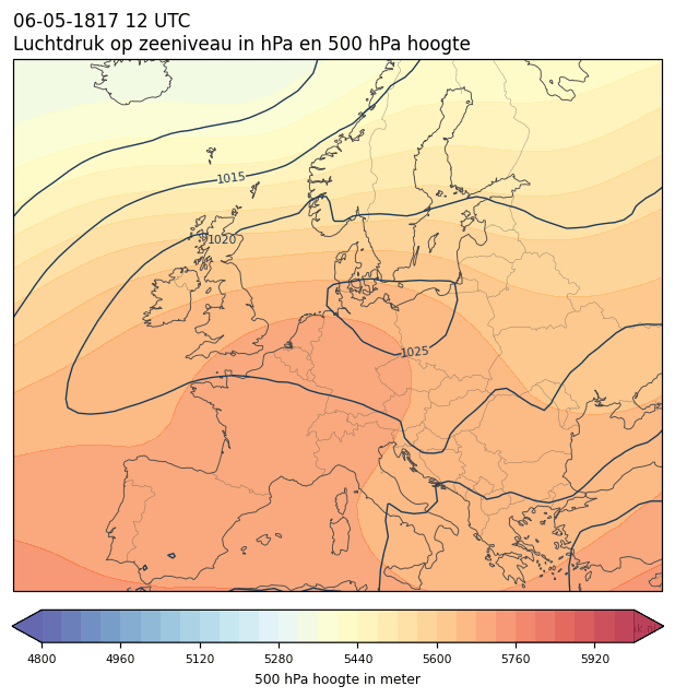Weerkaart van 6 mei 1817 om 12 UTC