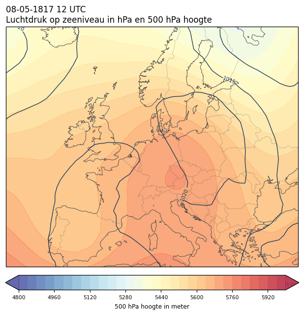Weerkaart van 8 mei 1817 om 12 UTC