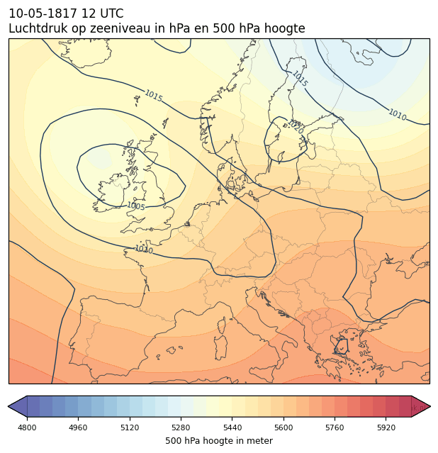 Weerkaart van 10 mei 1817 om 12 UTC