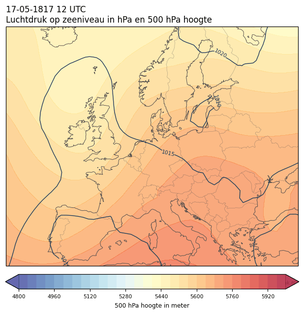Weerkaart van 17 mei 1817 om 12 UTC