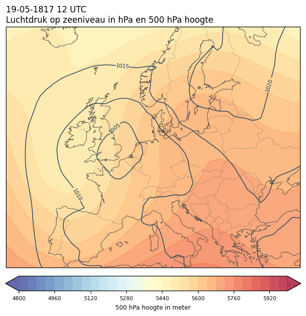 Weerkaart van 19 mei 1817 om 12 UTC