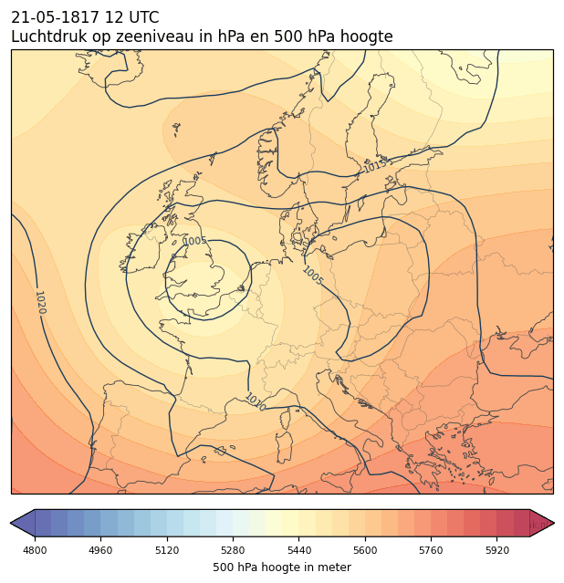 Weerkaart van 21 mei 1817 om 12 UTC
