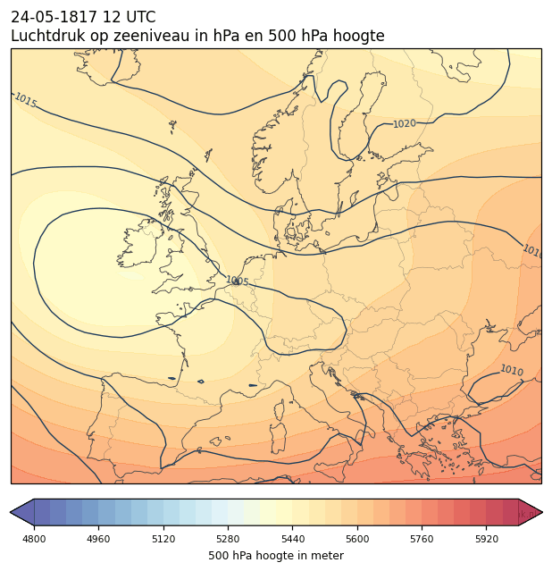 Weerkaart van 24 mei 1817 om 12 UTC