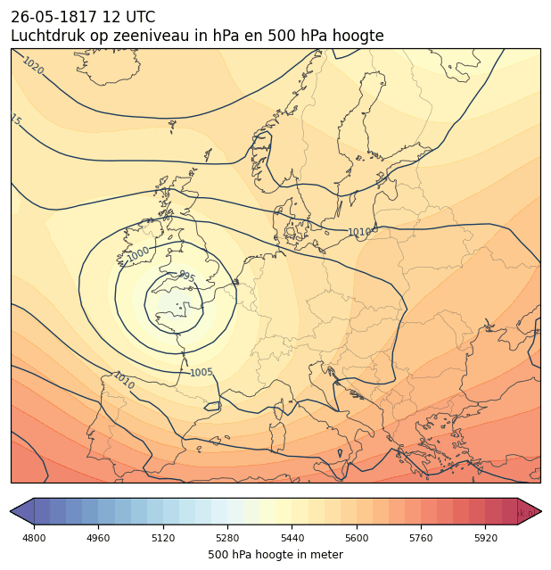 Weerkaart van 26 mei 1817 om 12 UTC