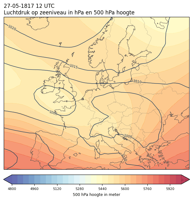 Weerkaart van 27 mei 1817 om 12 UTC