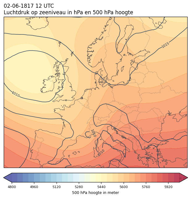 Weerkaart van 2 juni 1817 om 12 UTC