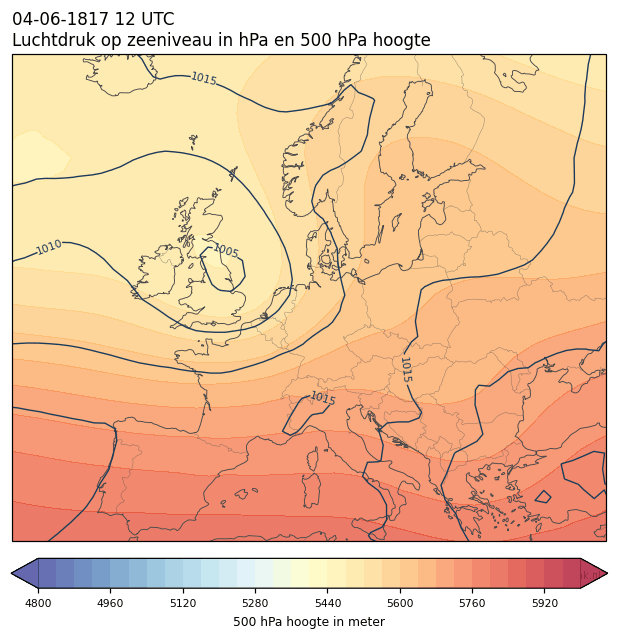 Weerkaart van 4 juni 1817 om 12 UTC