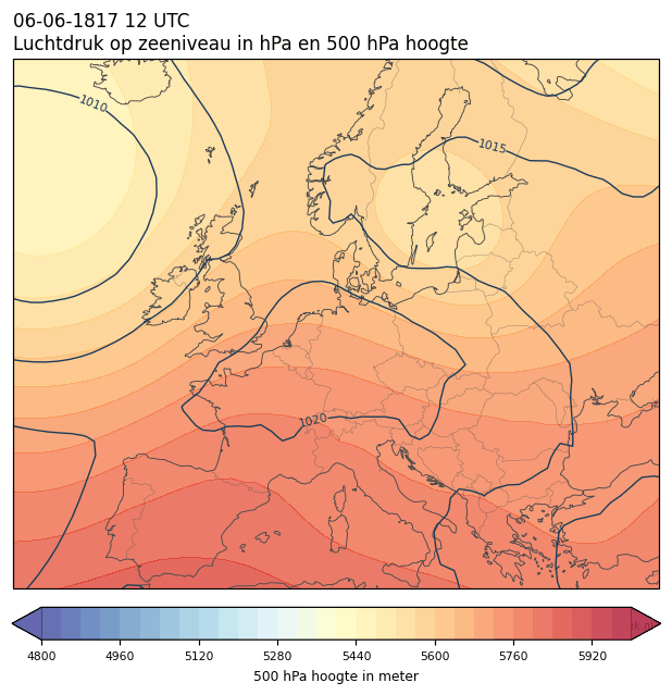 Weerkaart van 6 juni 1817 om 12 UTC