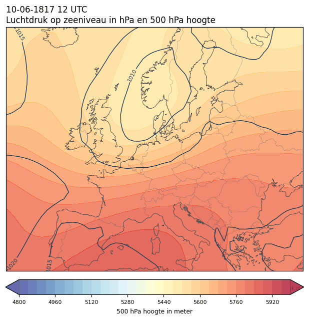 Weerkaart van 10 juni 1817 om 12 UTC