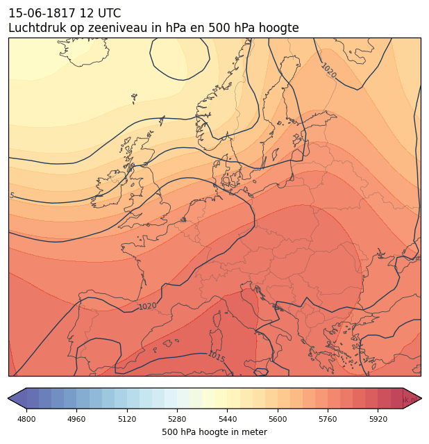 Weerkaart van 15 juni 1817 om 12 UTC
