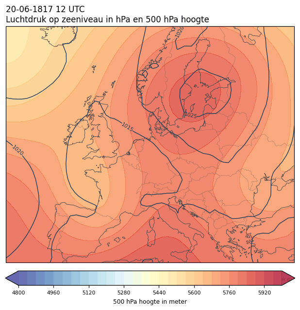 Weerkaart van 20 juni 1817 om 12 UTC