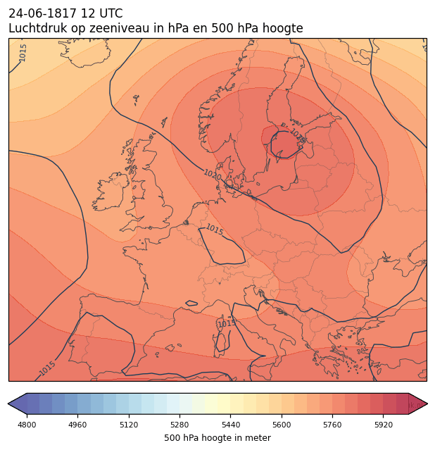 Weerkaart van 24 juni 1817 om 12 UTC