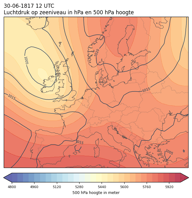 Weerkaart van 30 juni 1817 om 12 UTC