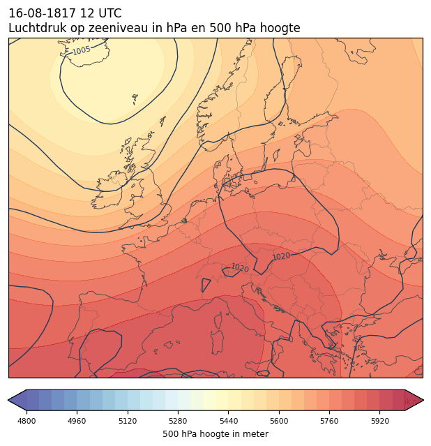 Weerkaart van 16 augustus 1817 om 12 UTC