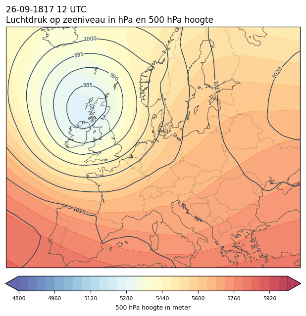 Weerkaart van 26 september 1817 om 12 UTC