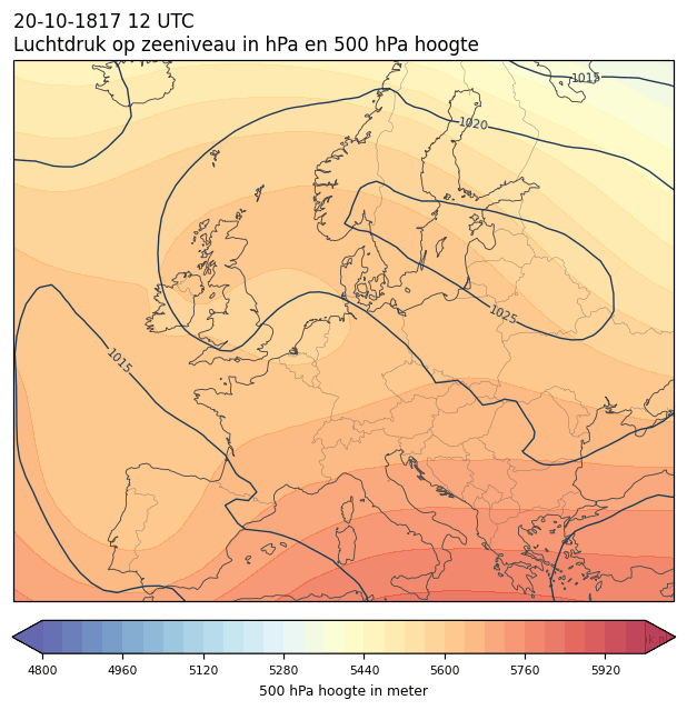 Weerkaart van 20 oktober 1817 om 12 UTC