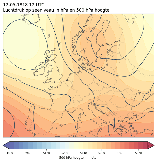 Weerkaart van 12 mei 1818 om 12 UTC