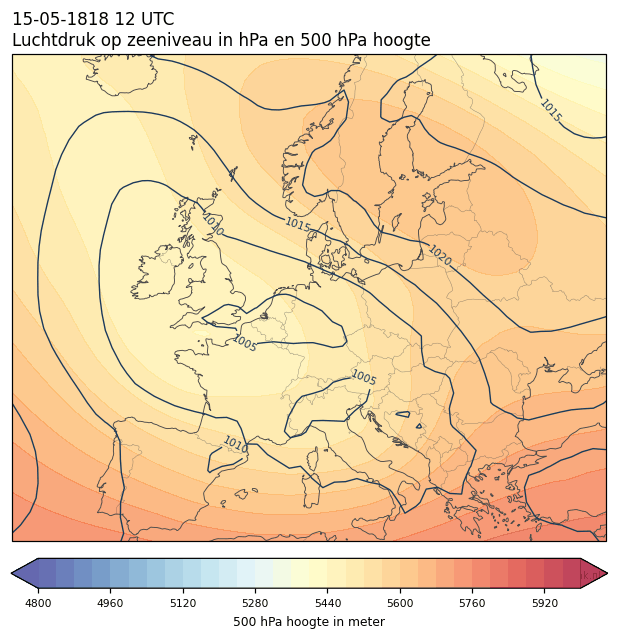 Weerkaart van 15 mei 1818 om 12 UTC