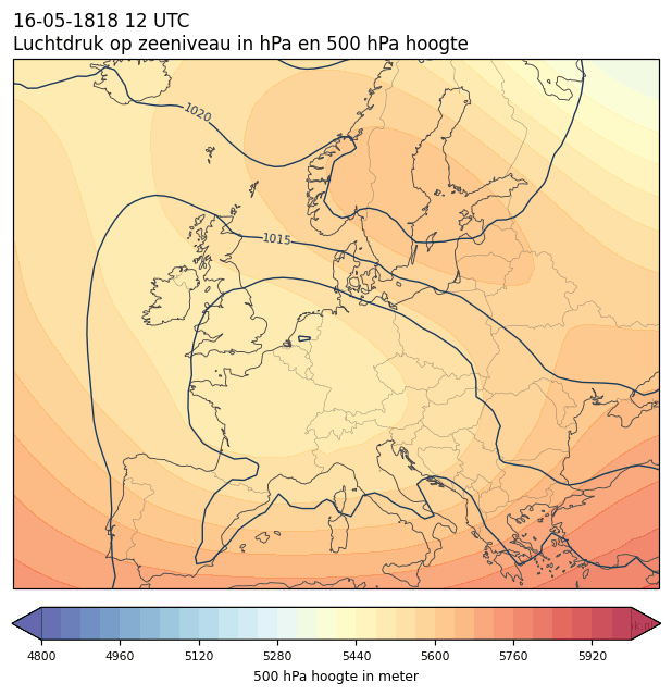 Weerkaart van 16 mei 1818 om 12 UTC