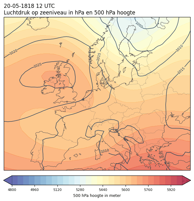 Weerkaart van 20 mei 1818 om 12 UTC