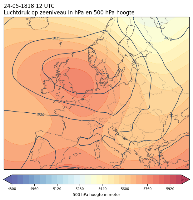 Weerkaart van 24 mei 1818 om 12 UTC