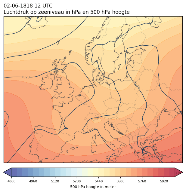 Weerkaart van 2 juni 1818 om 12 UTC