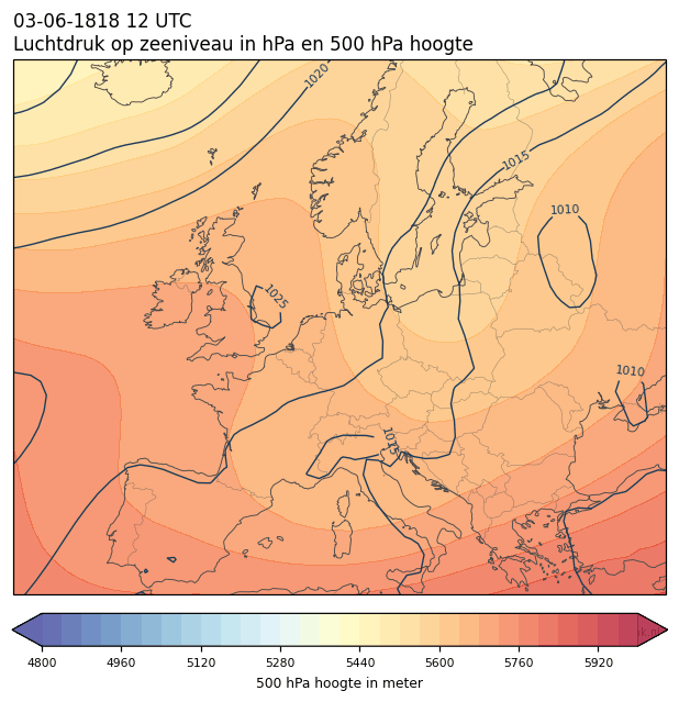 Weerkaart van 3 juni 1818 om 12 UTC