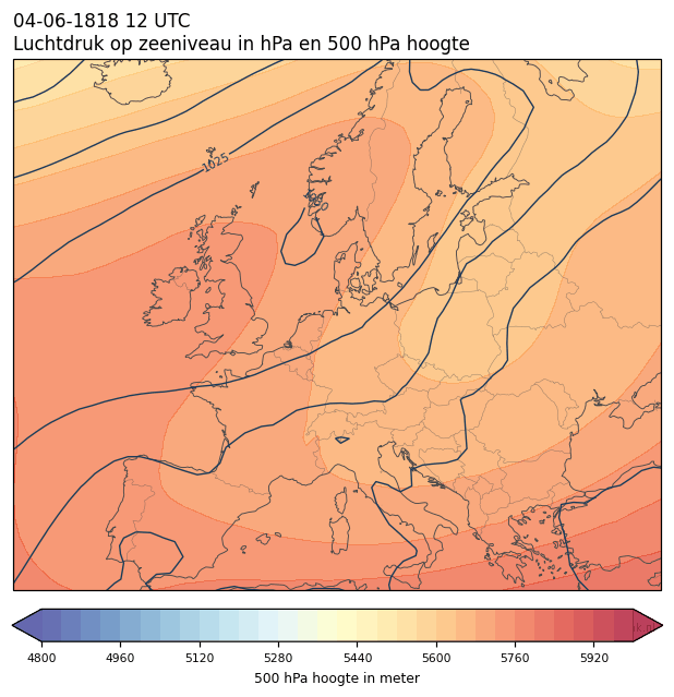 Weerkaart van 4 juni 1818 om 12 UTC