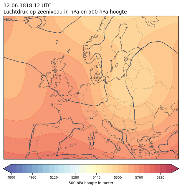 Weerkaart van 12 juni 1818 om 12 UTC