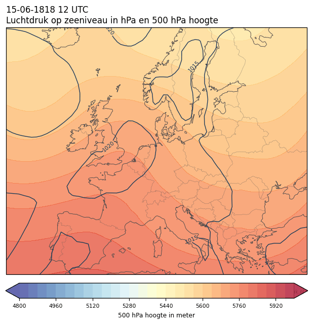 Weerkaart van 15 juni 1818 om 12 UTC