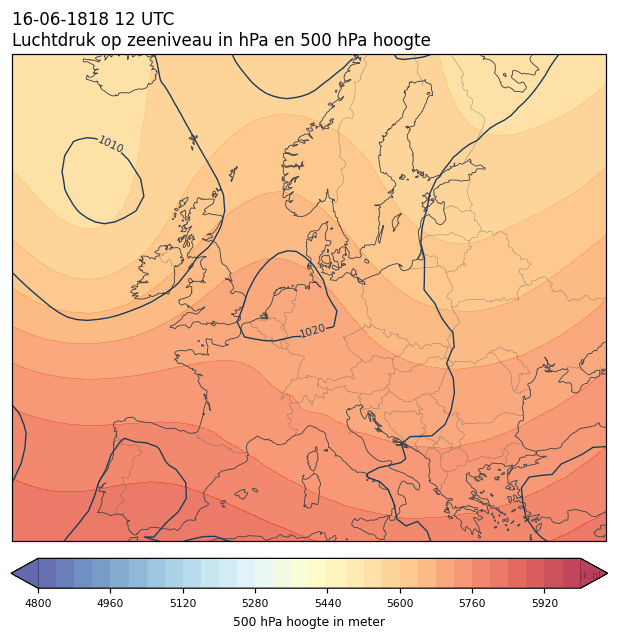 Weerkaart van 16 juni 1818 om 12 UTC