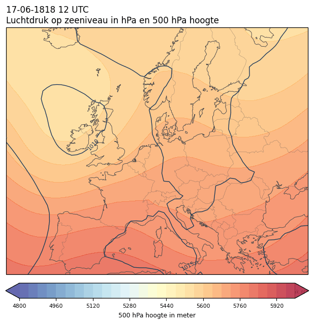 Weerkaart van 17 juni 1818 om 12 UTC