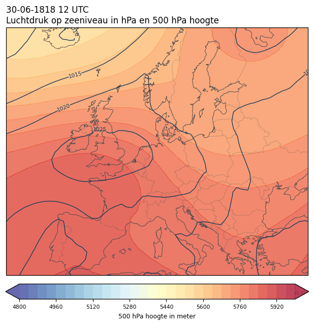 Weerkaart van 30 juni 1818 om 12 UTC