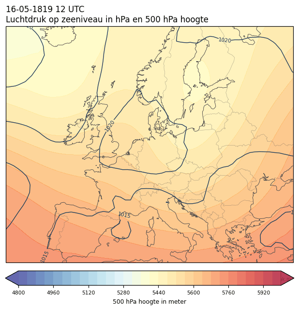 Weerkaart van 16 mei 1819 om 12 UTC