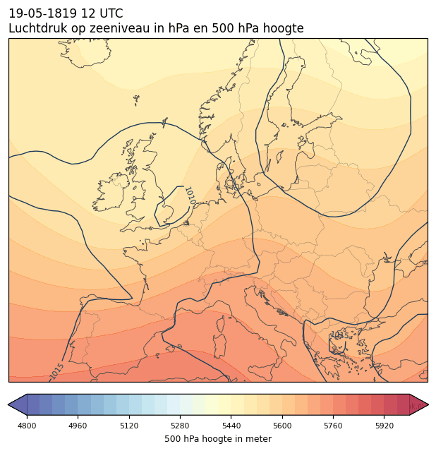 Weerkaart van 19 mei 1819 om 12 UTC