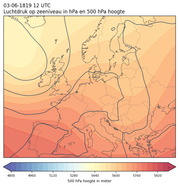 Weerkaart van 3 juni 1819 om 12 UTC