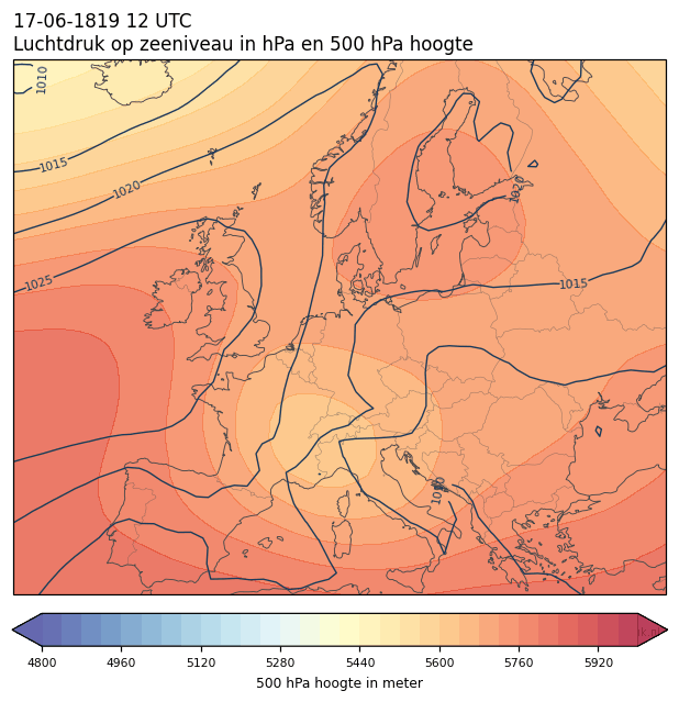 Weerkaart van 17 juni 1819 om 12 UTC