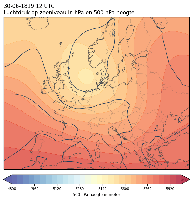 Weerkaart van 30 juni 1819 om 12 UTC