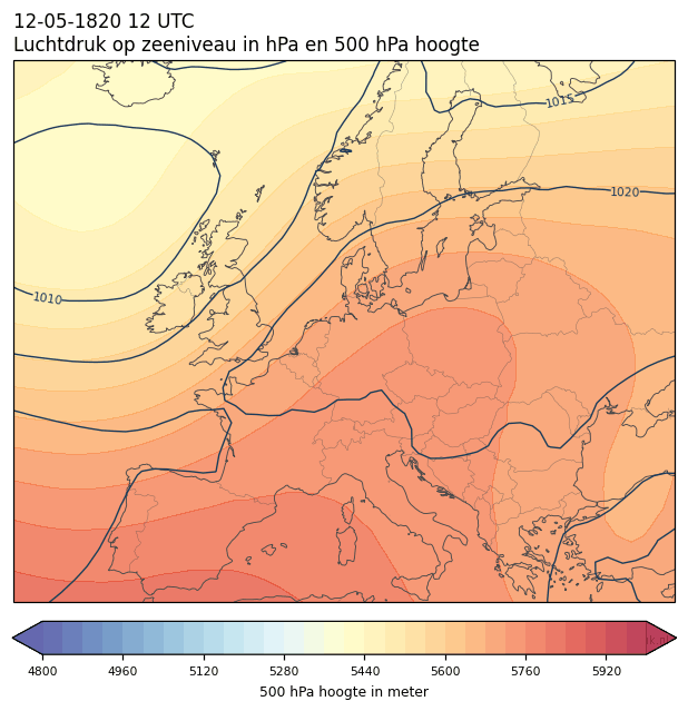 Weerkaart van 12 mei 1820 om 12 UTC