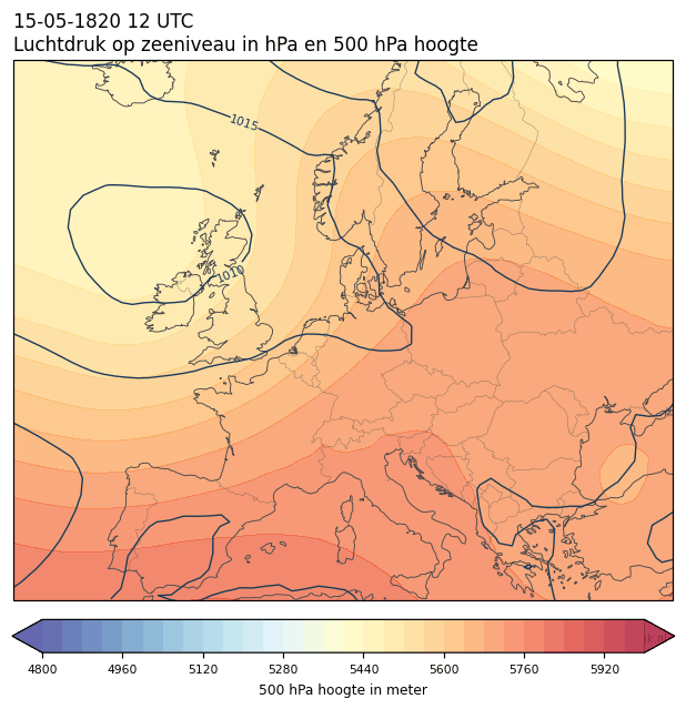 Weerkaart van 15 mei 1820 om 12 UTC