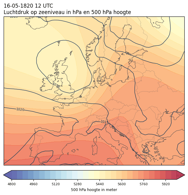 Weerkaart van 16 mei 1820 om 12 UTC