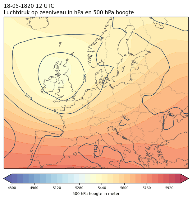Weerkaart van 18 mei 1820 om 12 UTC