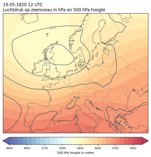 Weerkaart van 19 mei 1820 om 12 UTC