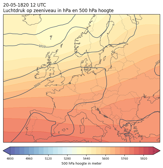 Weerkaart van 20 mei 1820 om 12 UTC