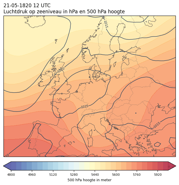 Weerkaart van 21 mei 1820 om 12 UTC