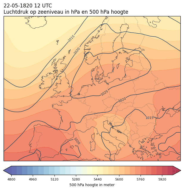 Weerkaart van 22 mei 1820 om 12 UTC