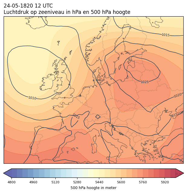 Weerkaart van 24 mei 1820 om 12 UTC