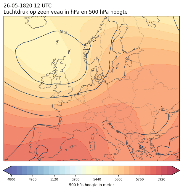 Weerkaart van 26 mei 1820 om 12 UTC